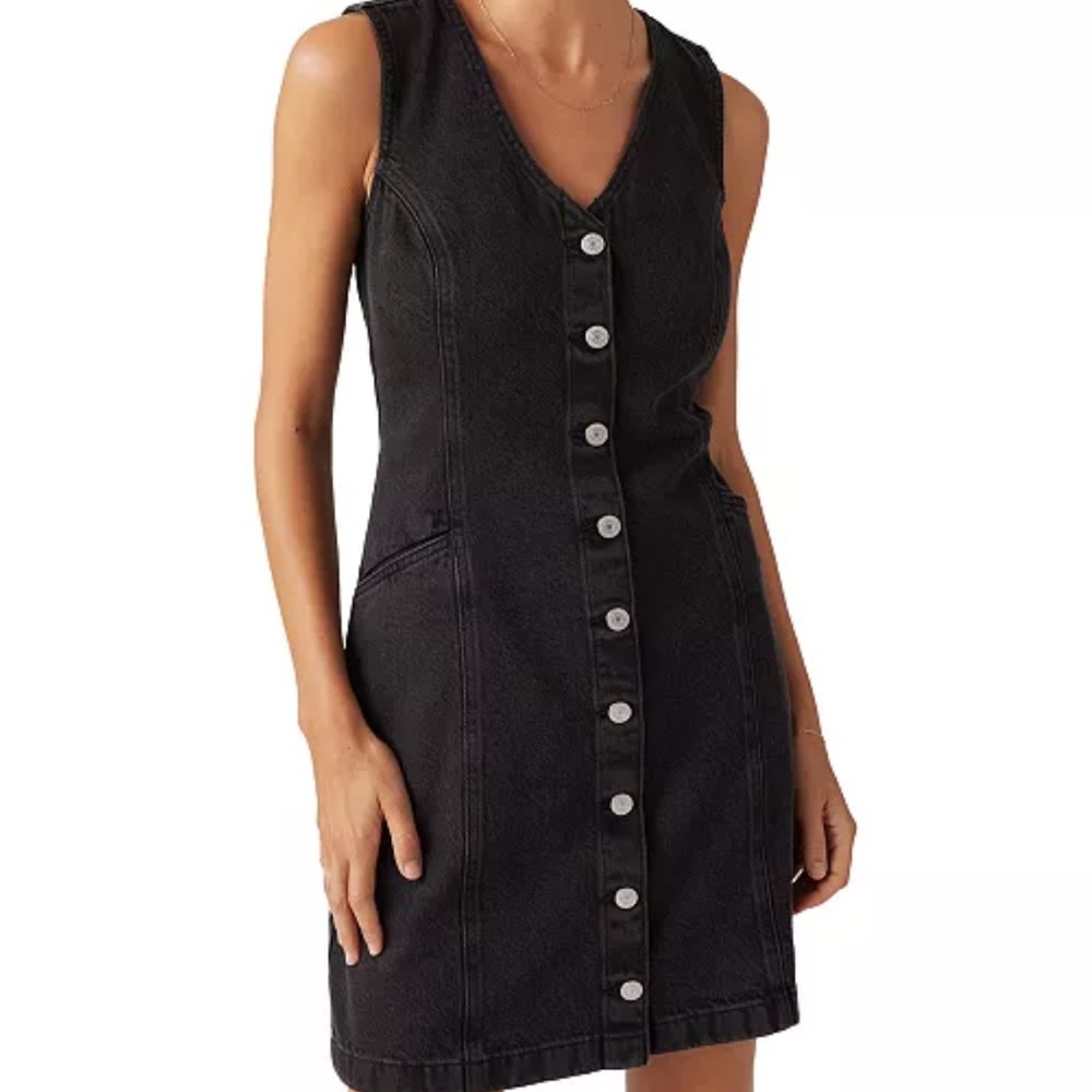 Levi's Denim Button-Front Vest Dress